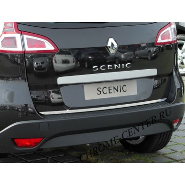 Накладка на крышку багажника (нерж.сталь) Renault Scenic (2010-) бренд – Croni главное фото